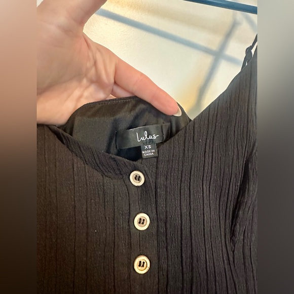 Lulus Cruise to Capri Black Belted Button Front Midi Dress - Picture 8 of 10